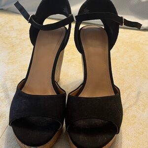 Elegant Black Women's Platform Wedges